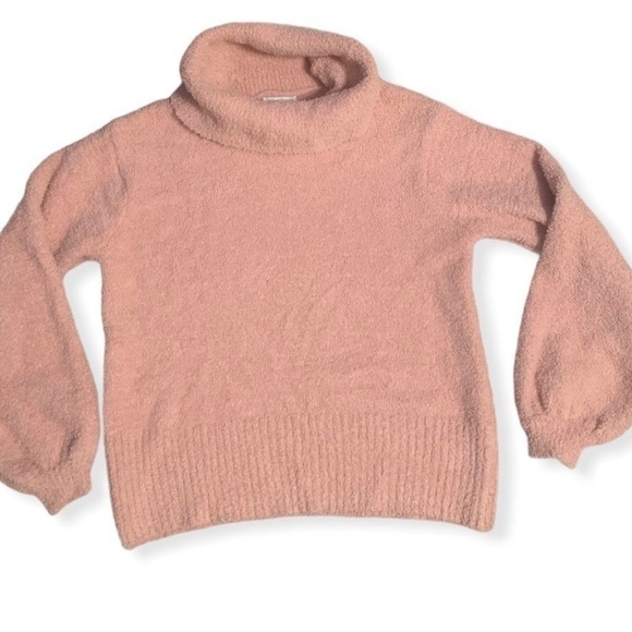 Blush pink ruby moon sweater turtleneck sherpa size small - Picture 2 of 9